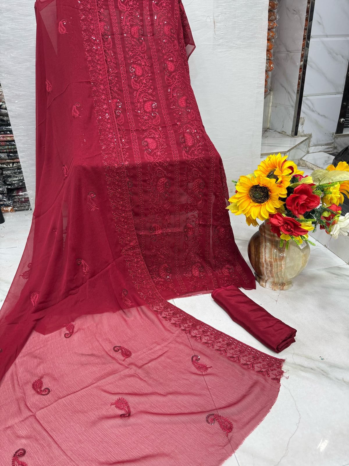 Pakistani Original Embroidered Georgette Suit