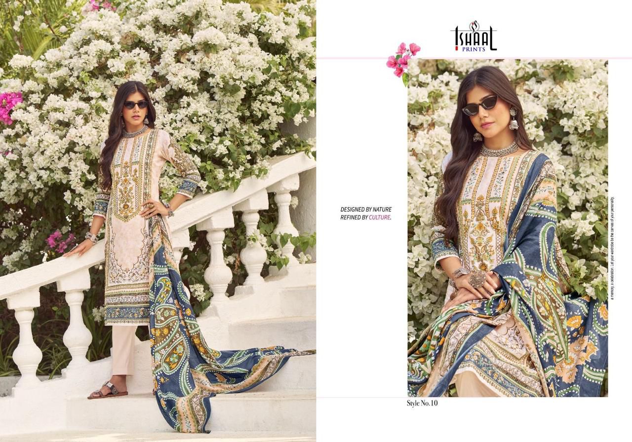 Ishaals Gulmohar Combo 2025 – Luxury Lawn Suit