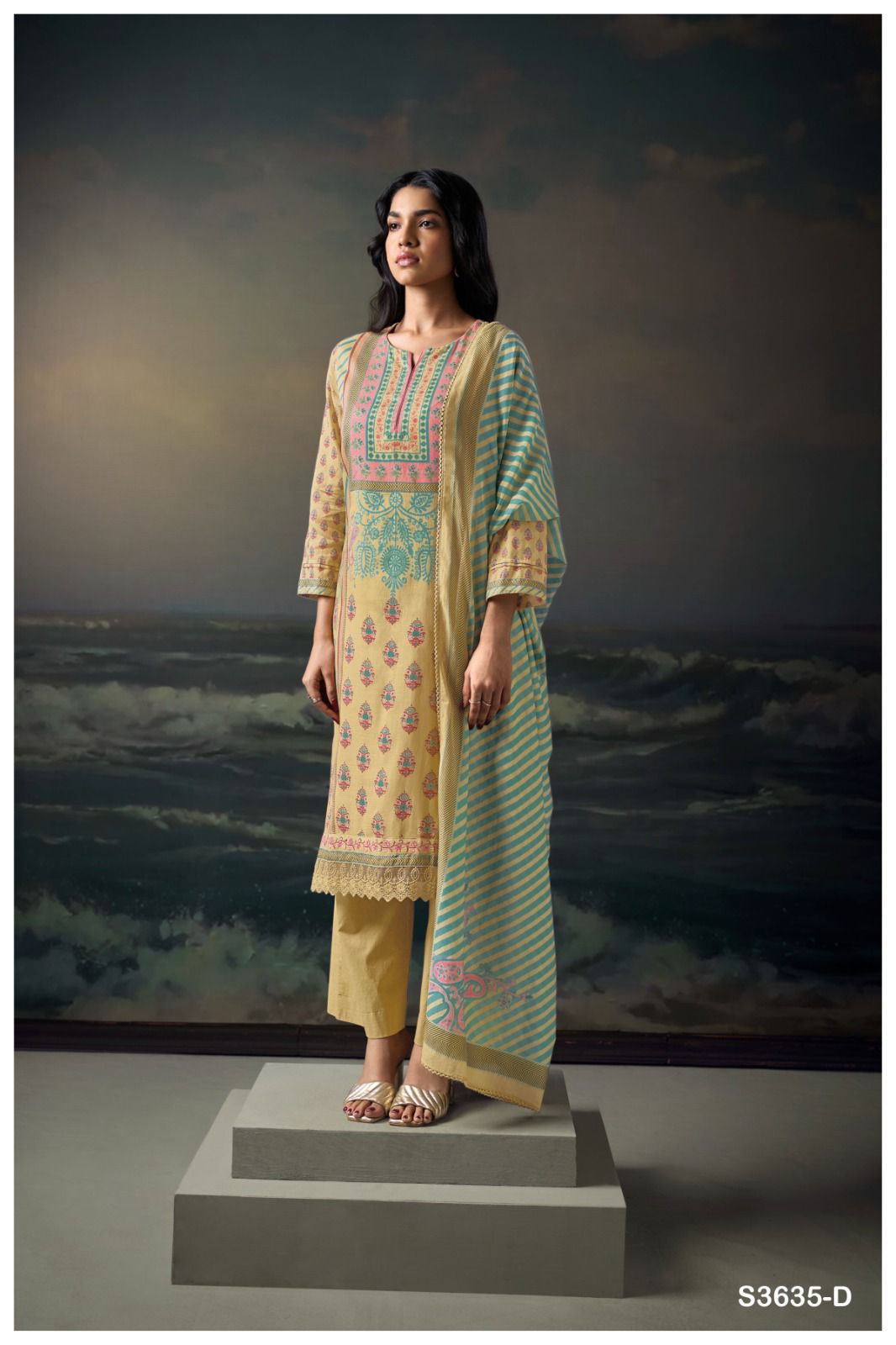 Ganga Diora 3635 Mul Cotton Suit