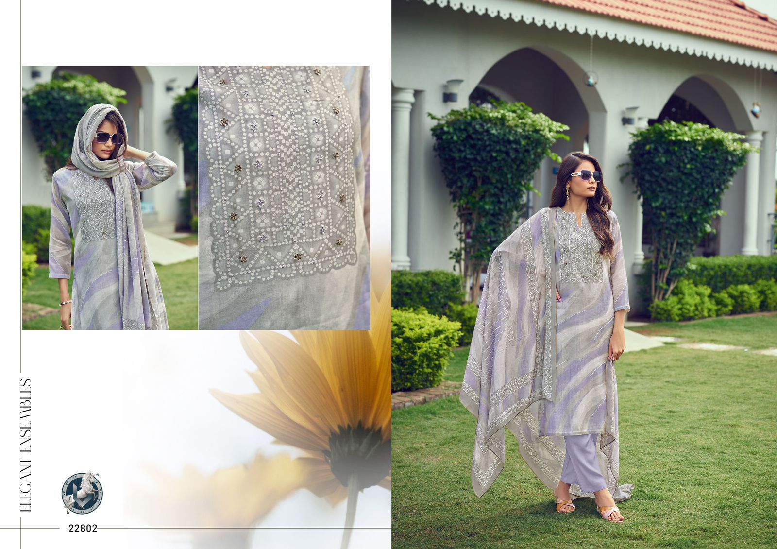 Vivek Vaadiya – Pure Chanderi Digital Print Suit