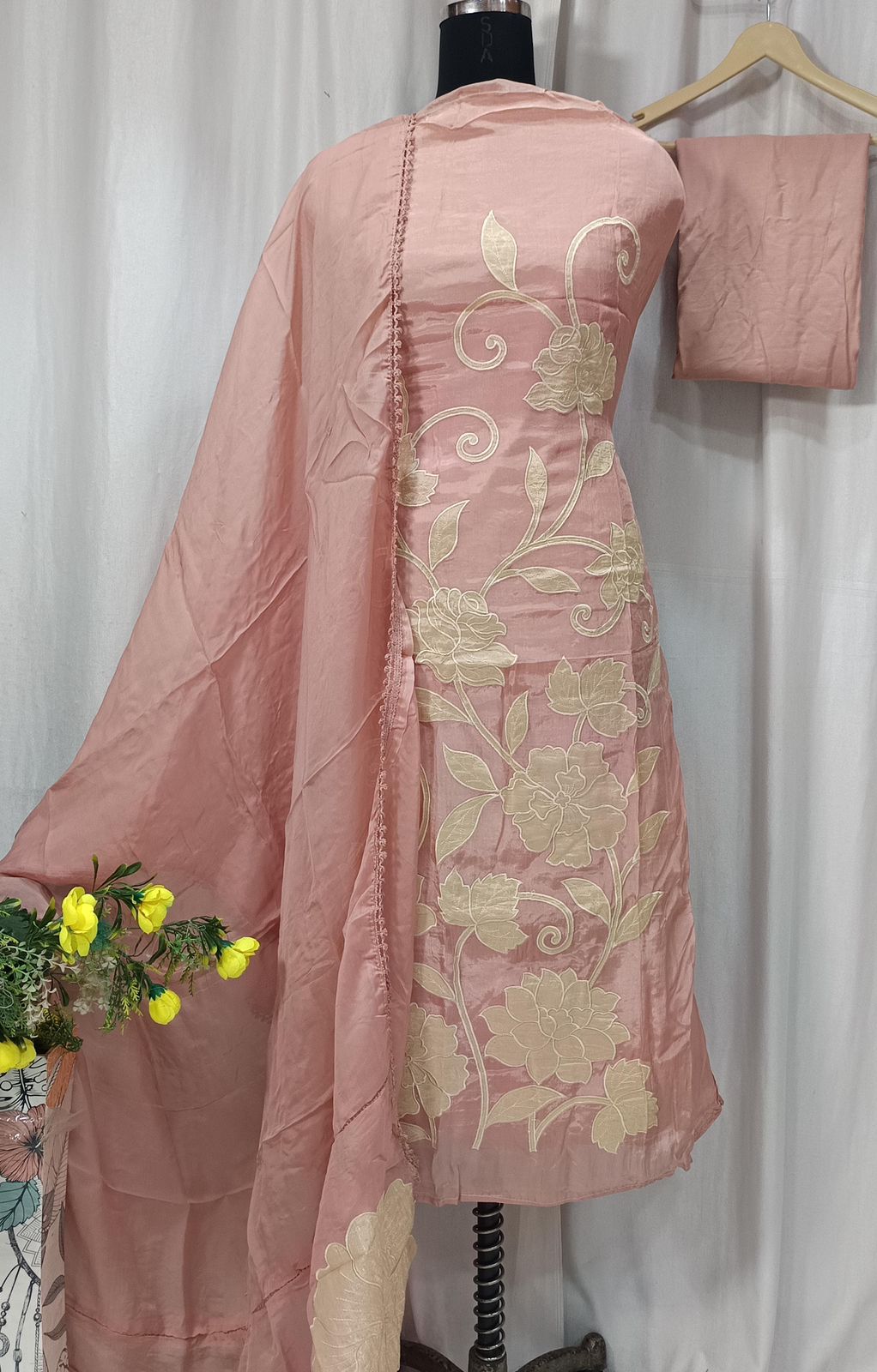 Restocked Again – Pure Organza Embroidered Suit