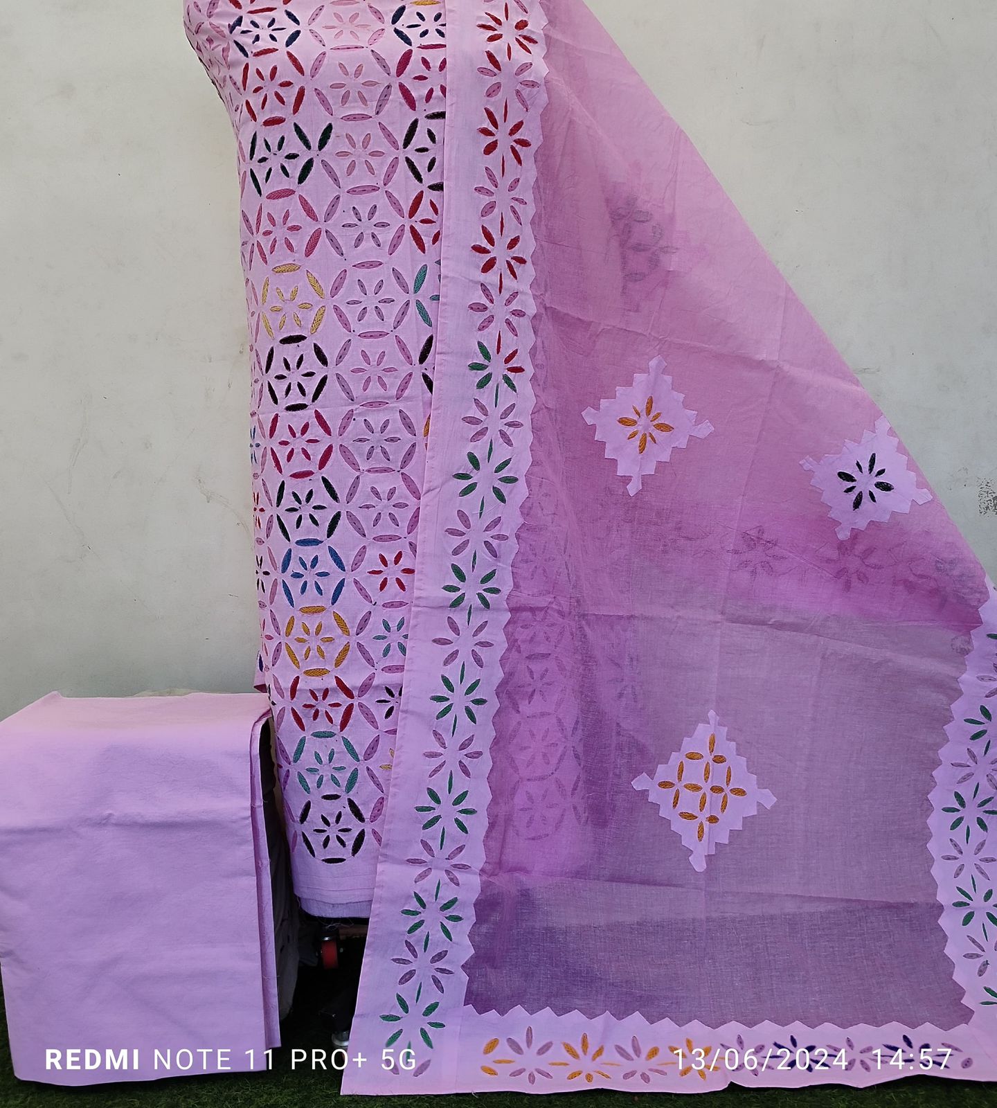 Applique Suzani Hand Embroidered Suit