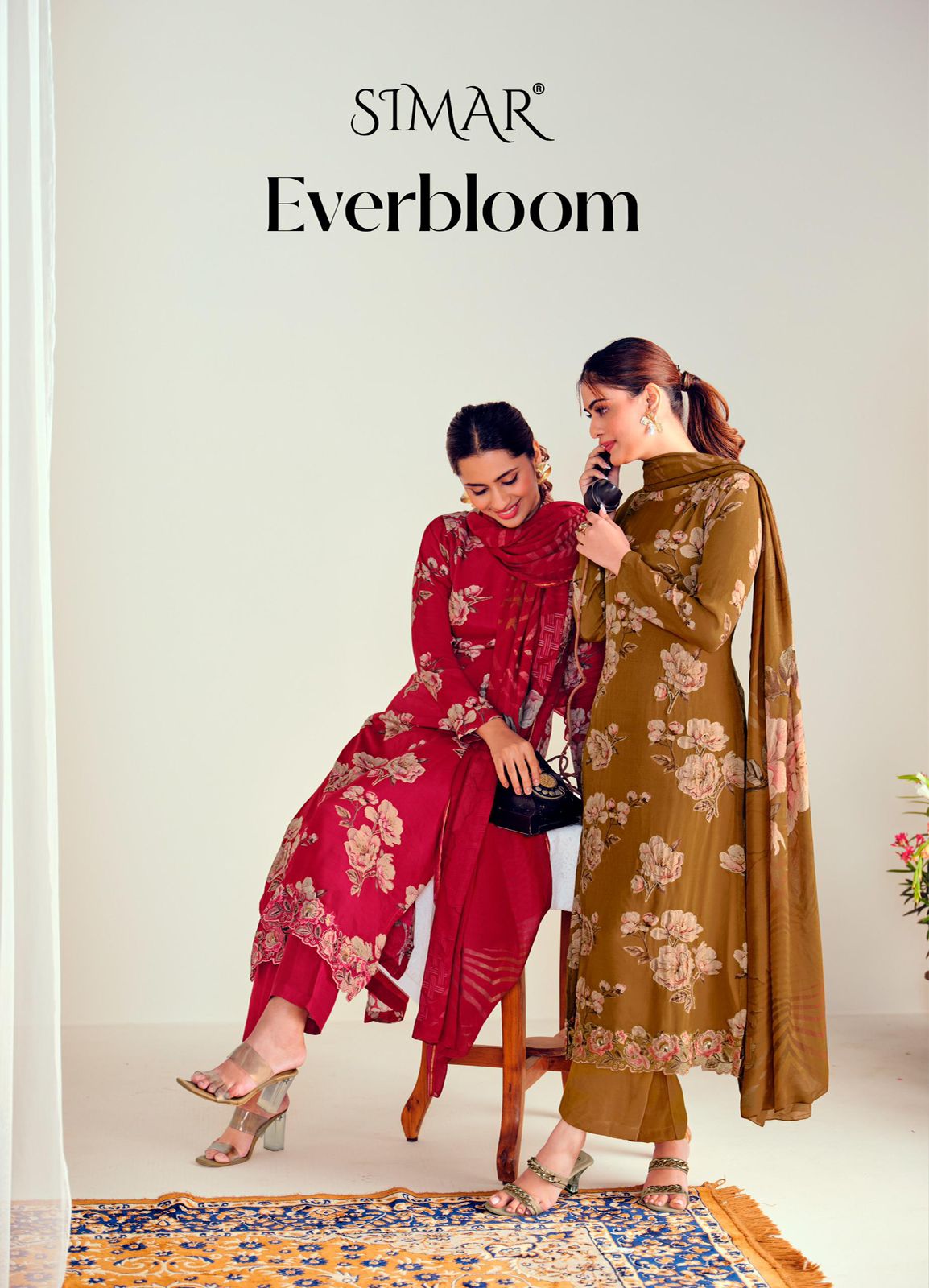 Simar Everbloom Pure Viscose Muslin Suit