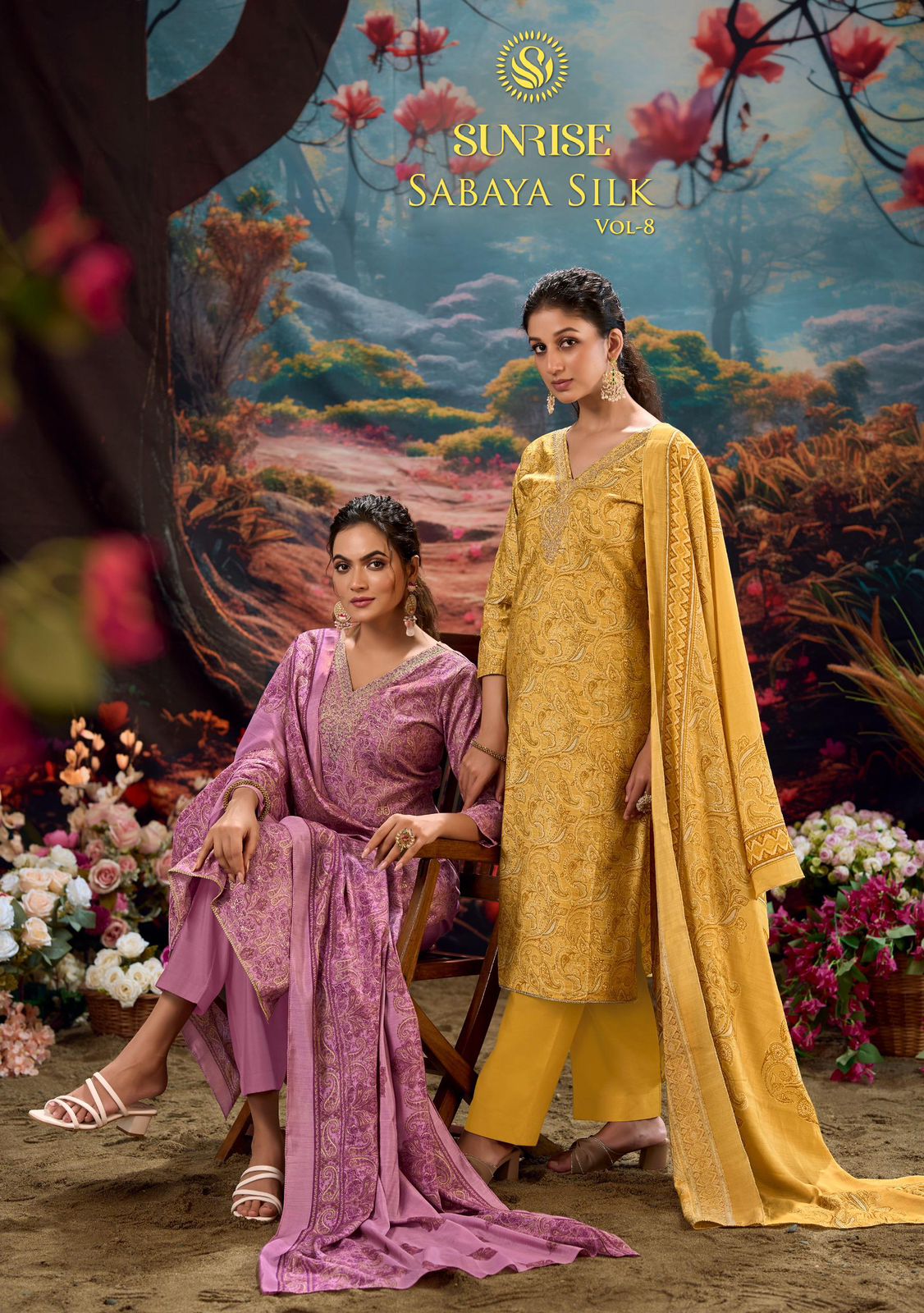 Sabaya Silk Vol-8 by SUNJYOTI TEX FAB