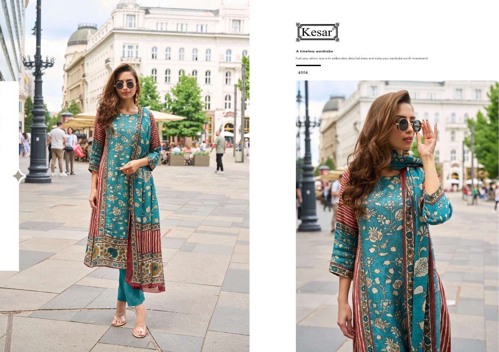 Kesar Tales of Ajrakh – Viscose Muslin Suit