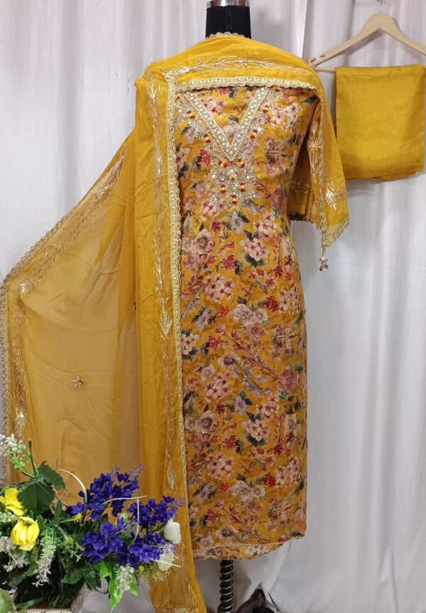 Organza Suit with Digital