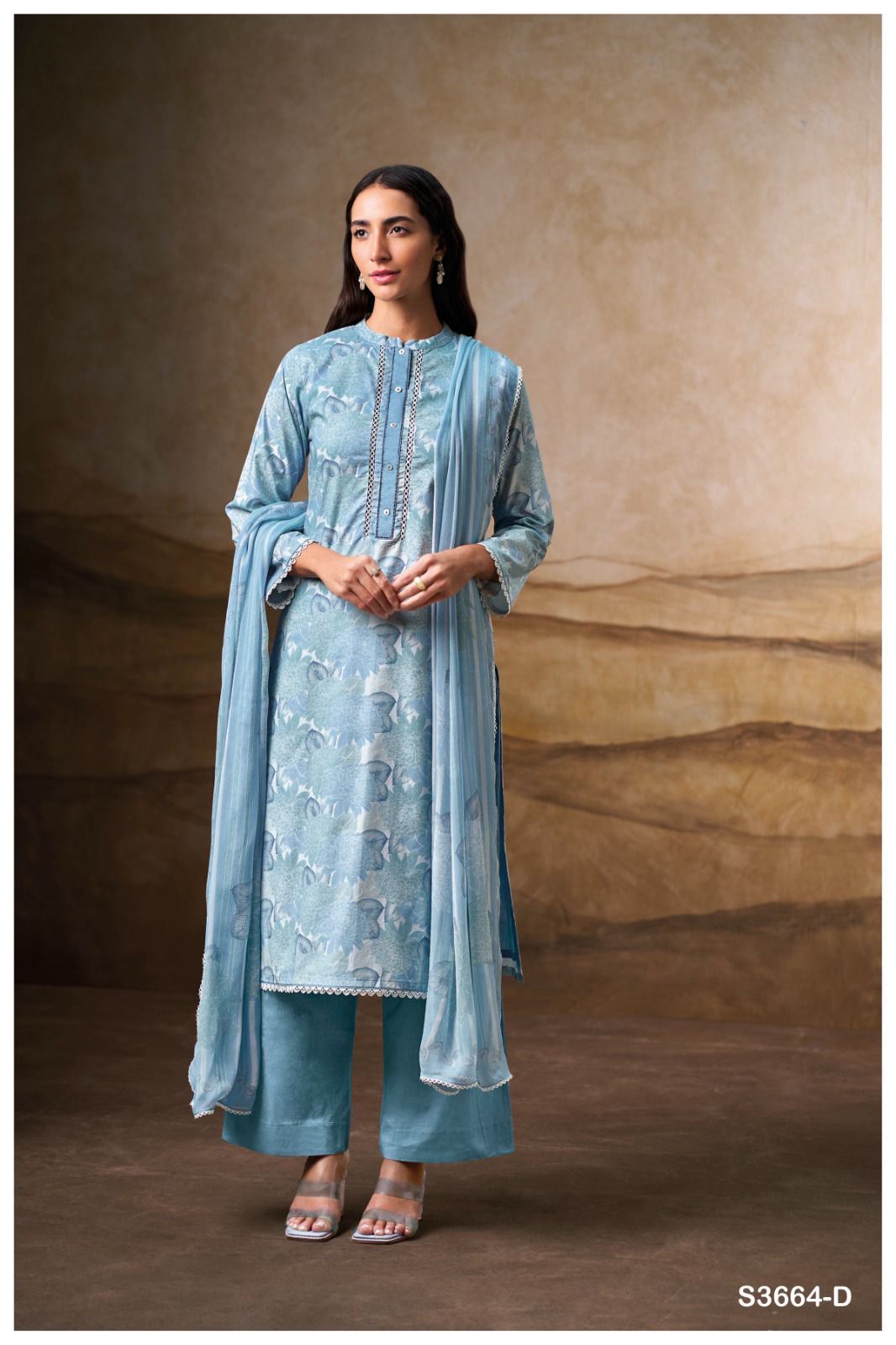 Ganga Lauren 3664 – Cotton Printed Suit