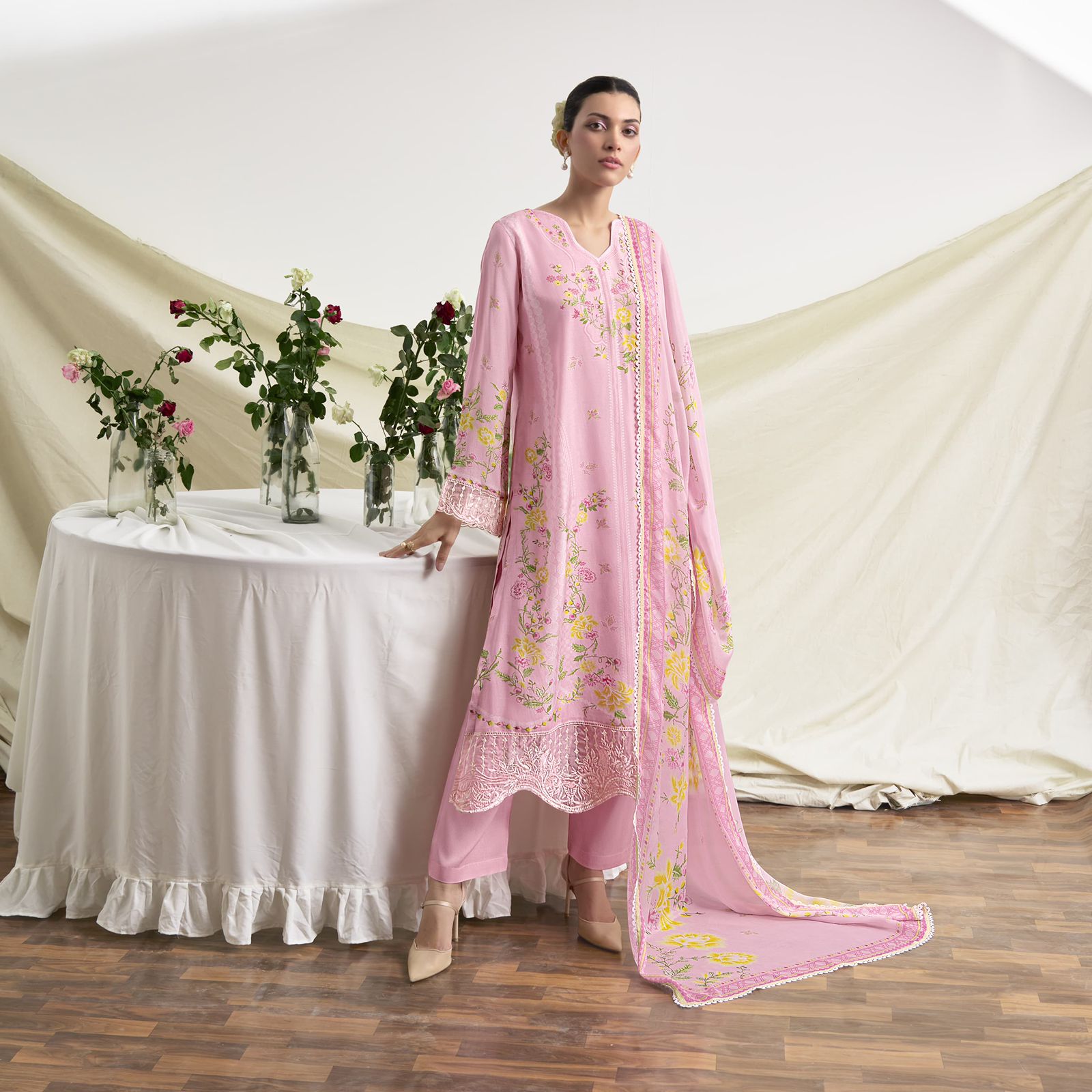 Kimora Sohni Grace Designer Muslin Suit
