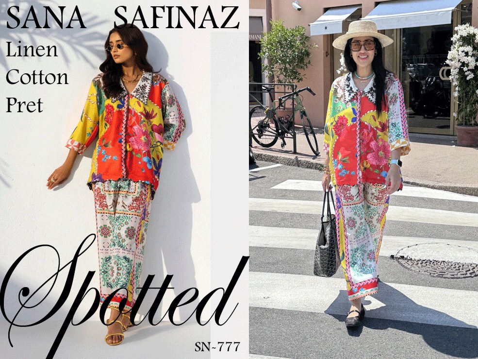 Sana Safinaz Cotton Linen Cord Set