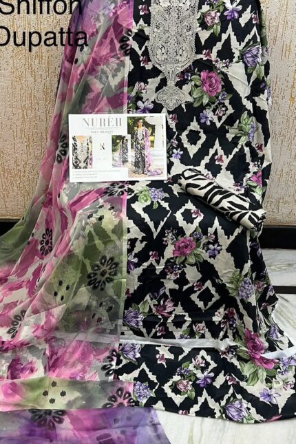 Nureh Embroidered Lawn Suits