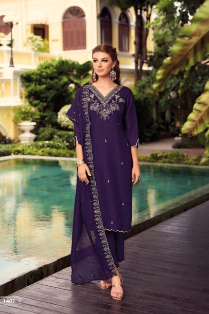Lady Leela Noor-2 – Shimmer Vichitra Handwork Suit