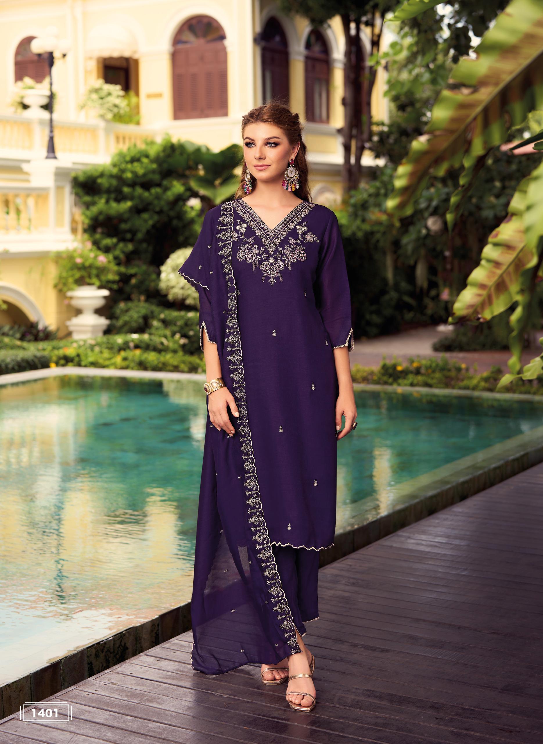 Lady Leela Noor-2 – Shimmer Vichitra Handwork Suit