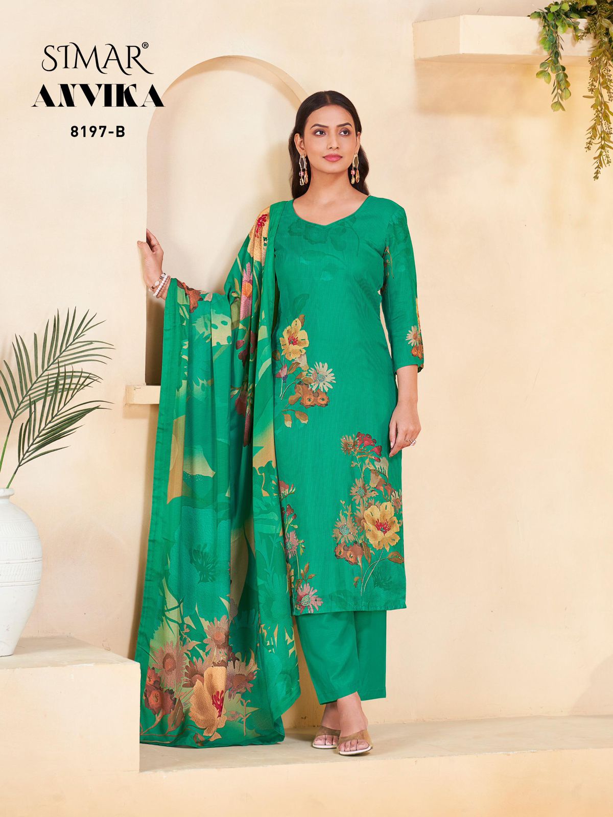 Glossy Simar Anvika – Digital Print Suit