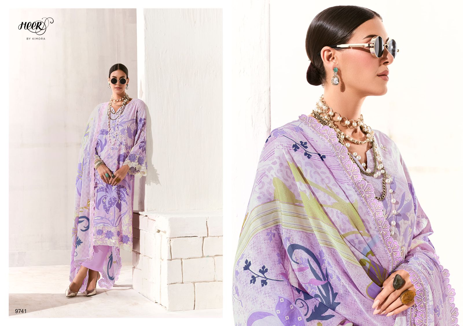 Kimora Heer Vogue – Pure Muslin Digital Print Suit