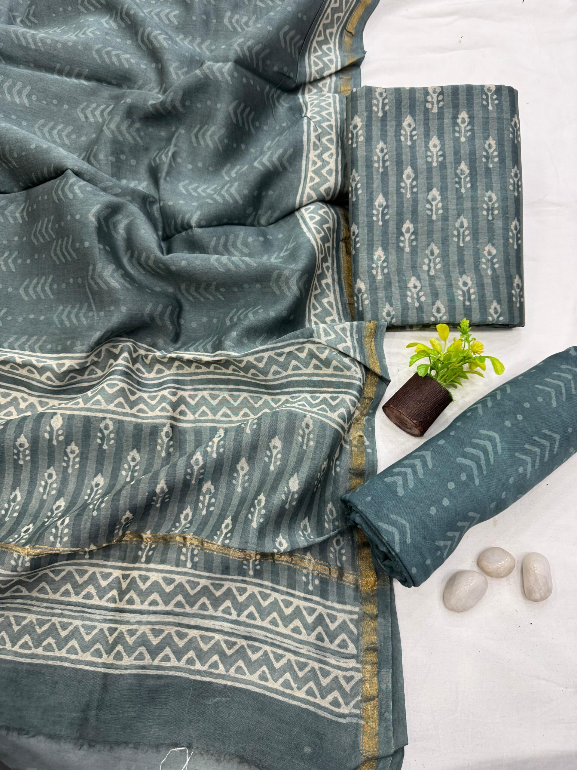 Exclusive Chanderi Silk Suit Set