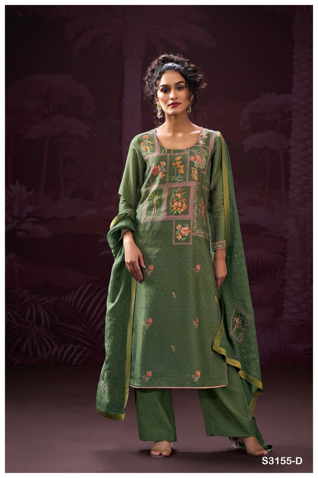 Ganga Gathika Bemberg Silk Suit