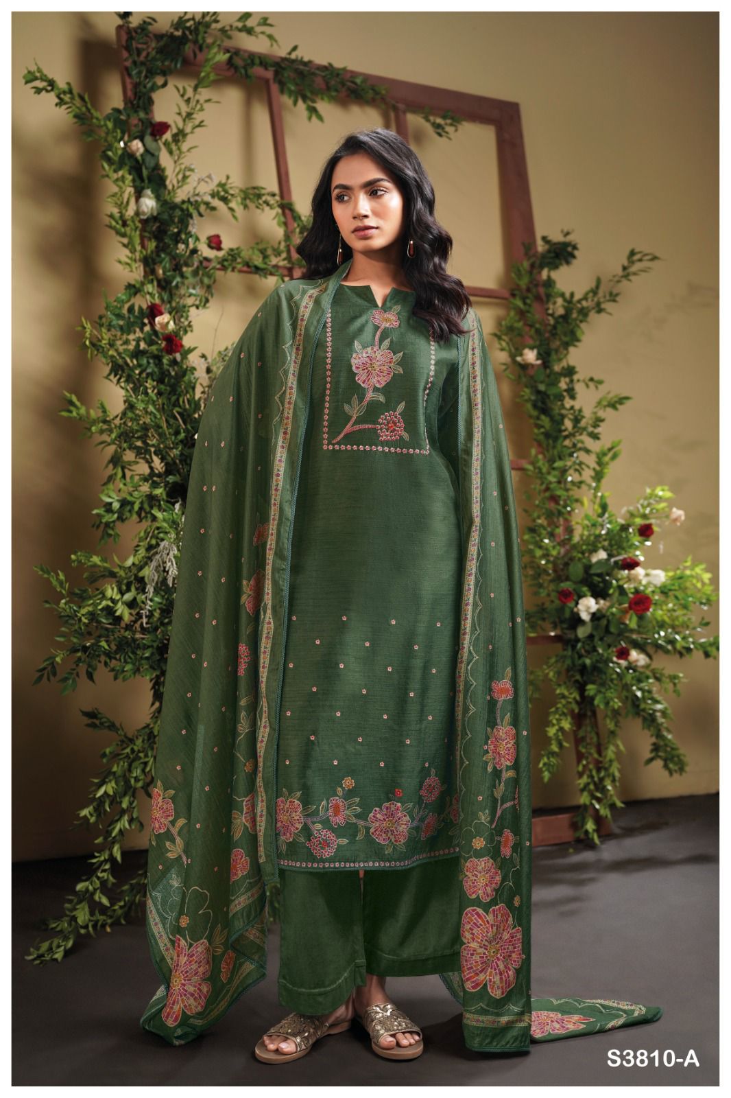 Ganga Giva Russian Silk Suit