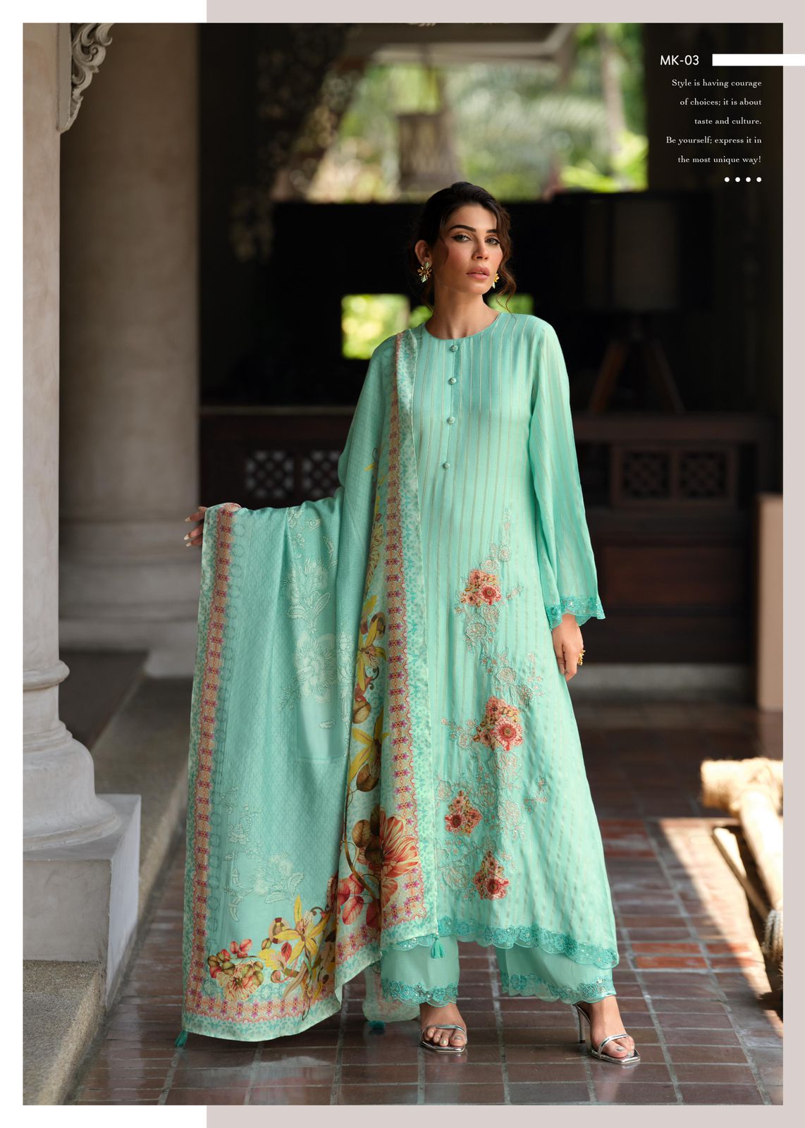 Varsha Mishka – Viscose Muslin Embroidered Suit