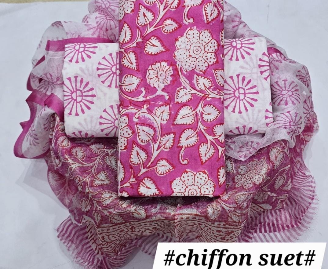 Exclusive Hand Block Printed Cotton Suit Set