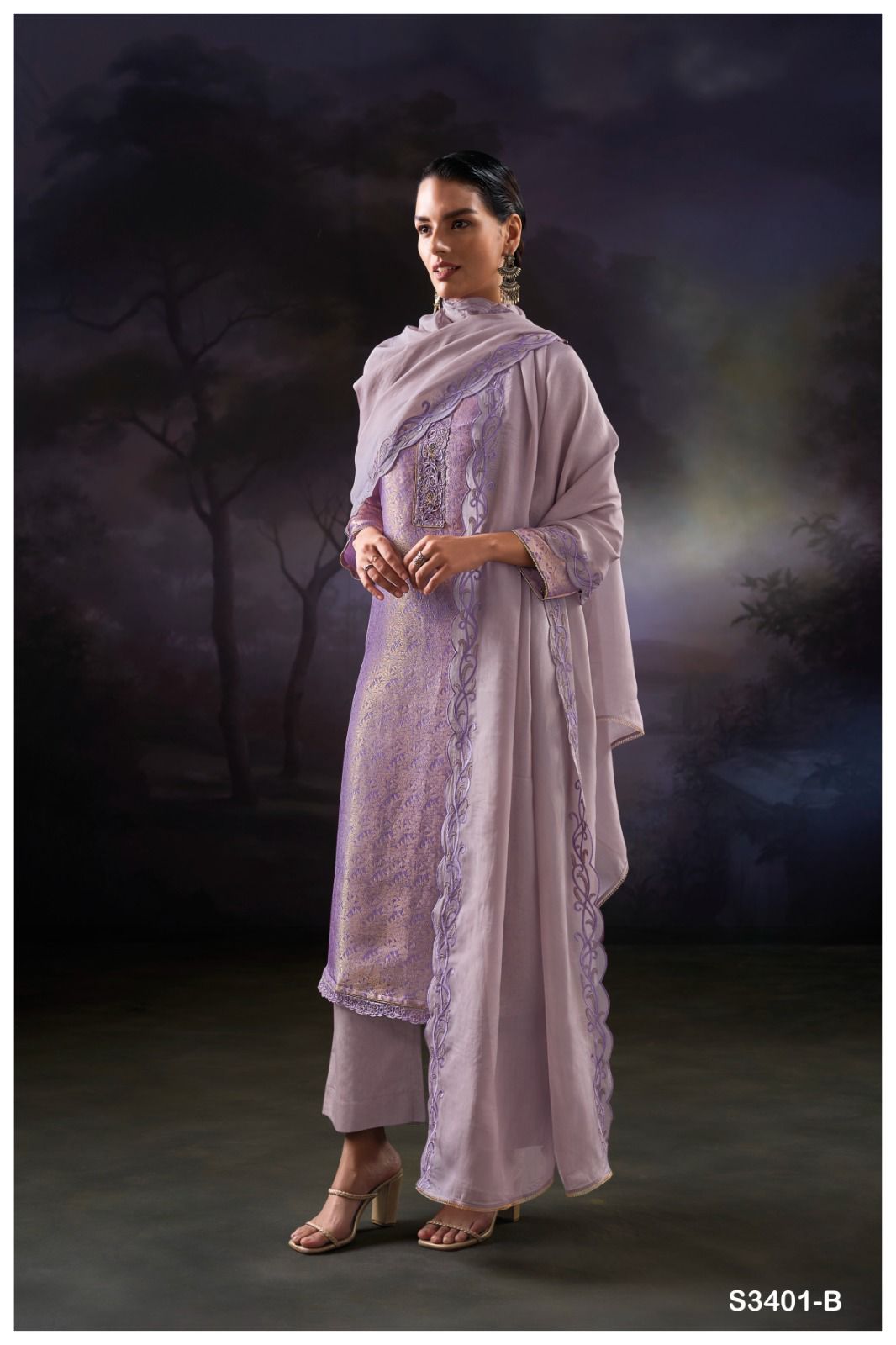 Ganga Lama 3401 – Luxe Bemberg Silk Suit