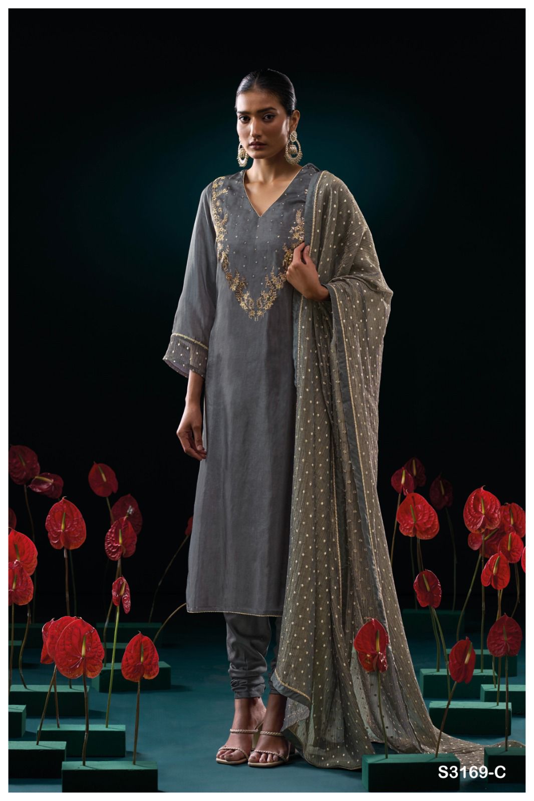 Ganga Lillias 3169 – Premium Habutai Silk Suit