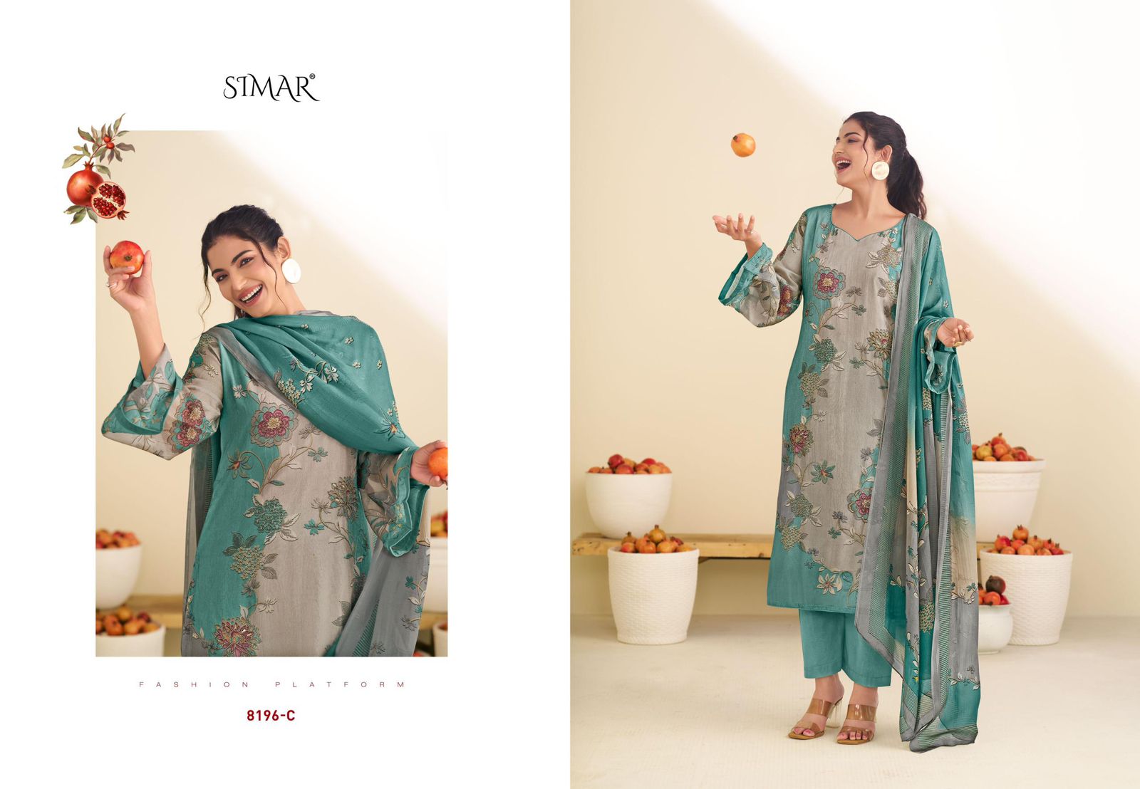 Glossy Simar Taraana | Designer Viscose Organza Suit