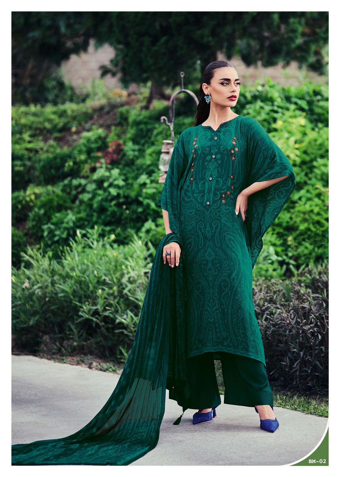 Varsha Bloom | Modal Satin Digital Print Suit