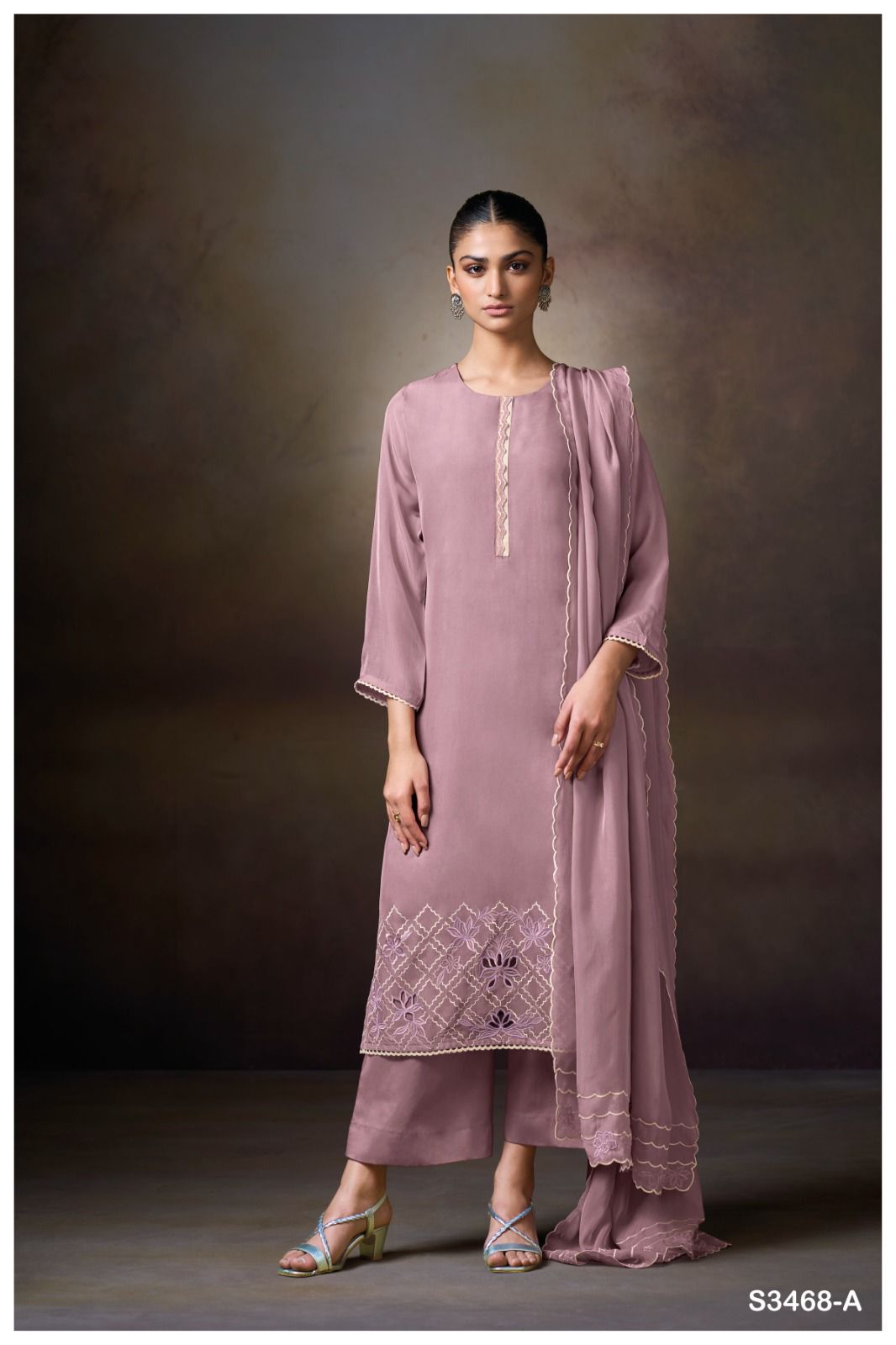 Ganga Orysia 3468 – Organza Silk Suit