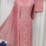 Pure Cotton Embroidery Lucknowi Suits