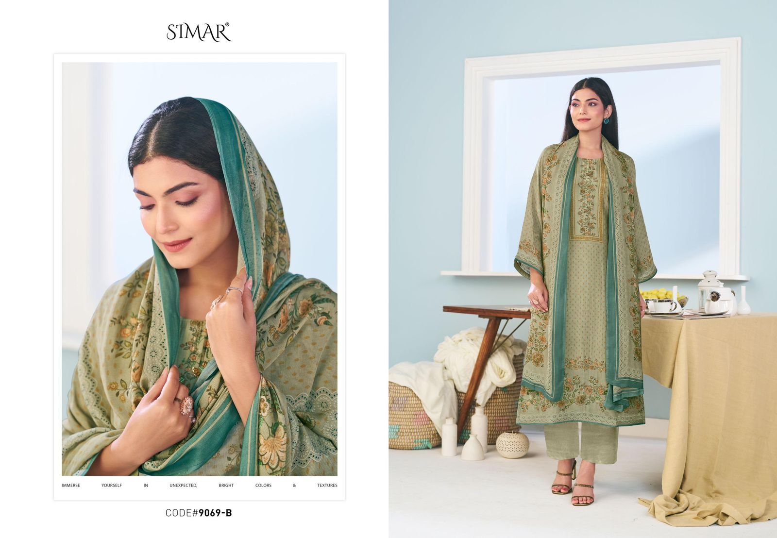 Simar Farishtey – Elegant Viscose Muslin Digital Print Suit