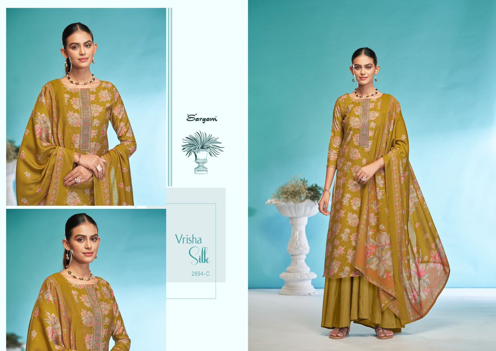 SARGAM – VRISHA SILK Summer Suit