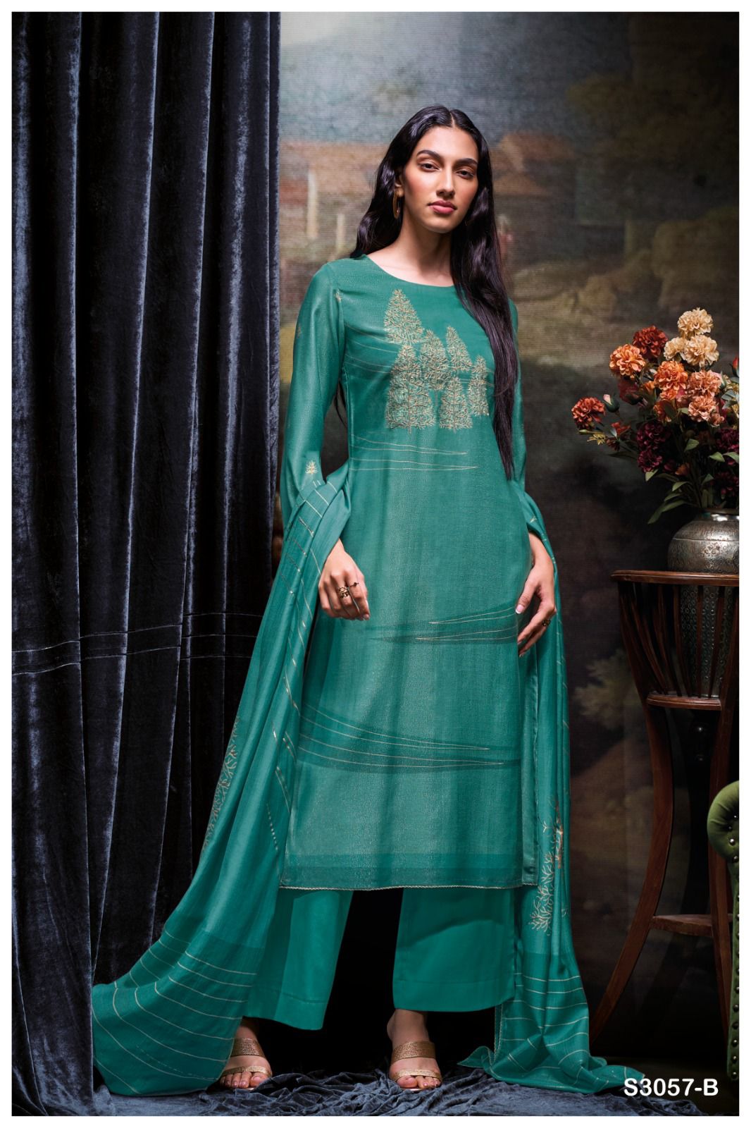 Ganga Tevy 3057 – Elegant Designer Suit Set