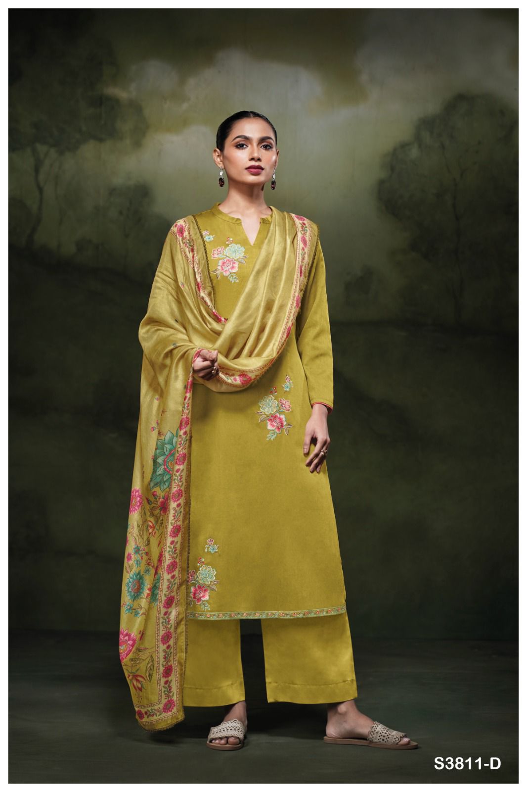 Ganga Yennoha 3811 – Premium Suit Cotton Satin