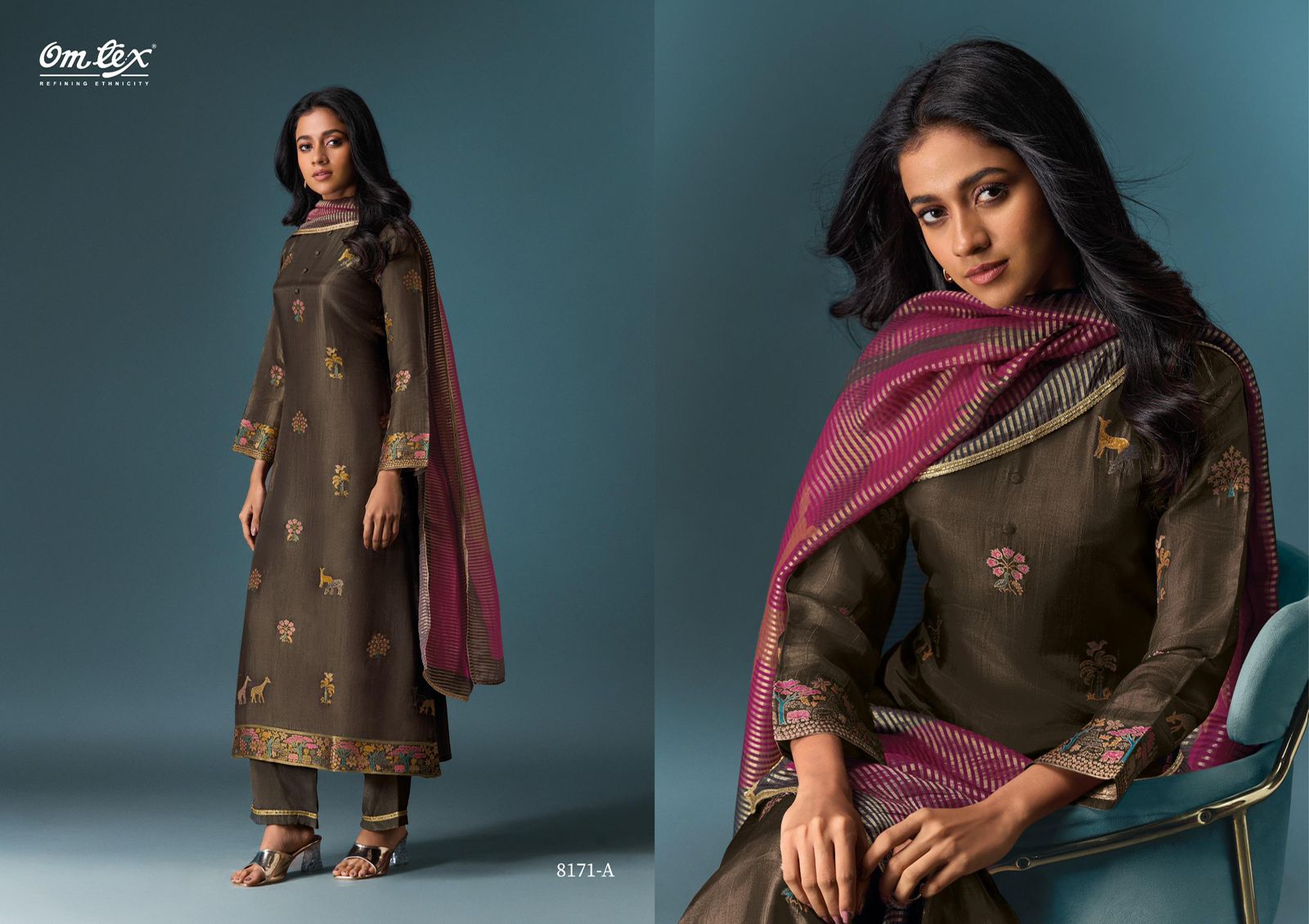 Omtex Niraya – Premium Olivia Silk Jacquard Suit Set
