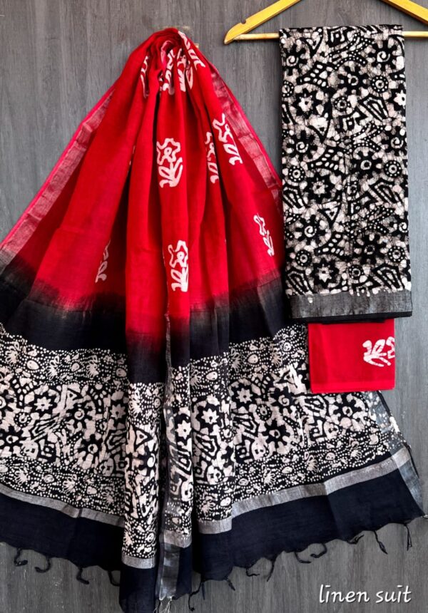 Hand Block Printed Linen Suit