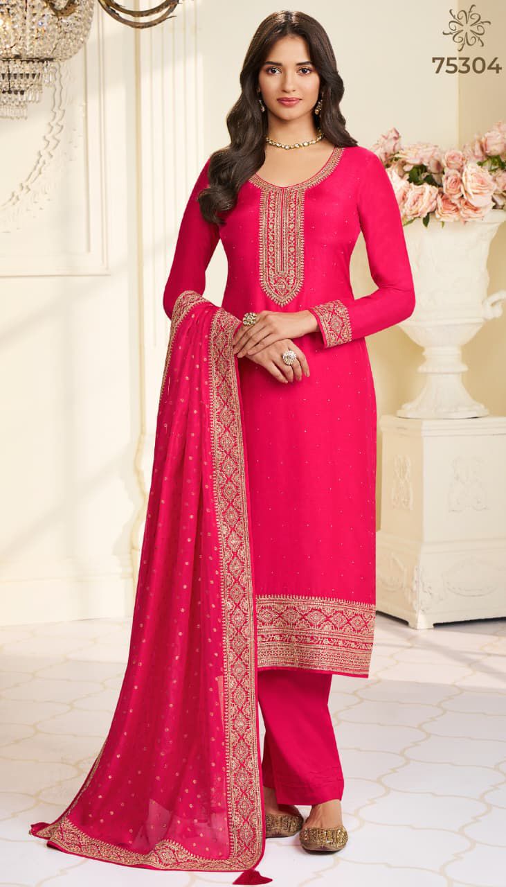 Vinay Kuleesh Saiyaara – Embroidered Muga Silk Suit