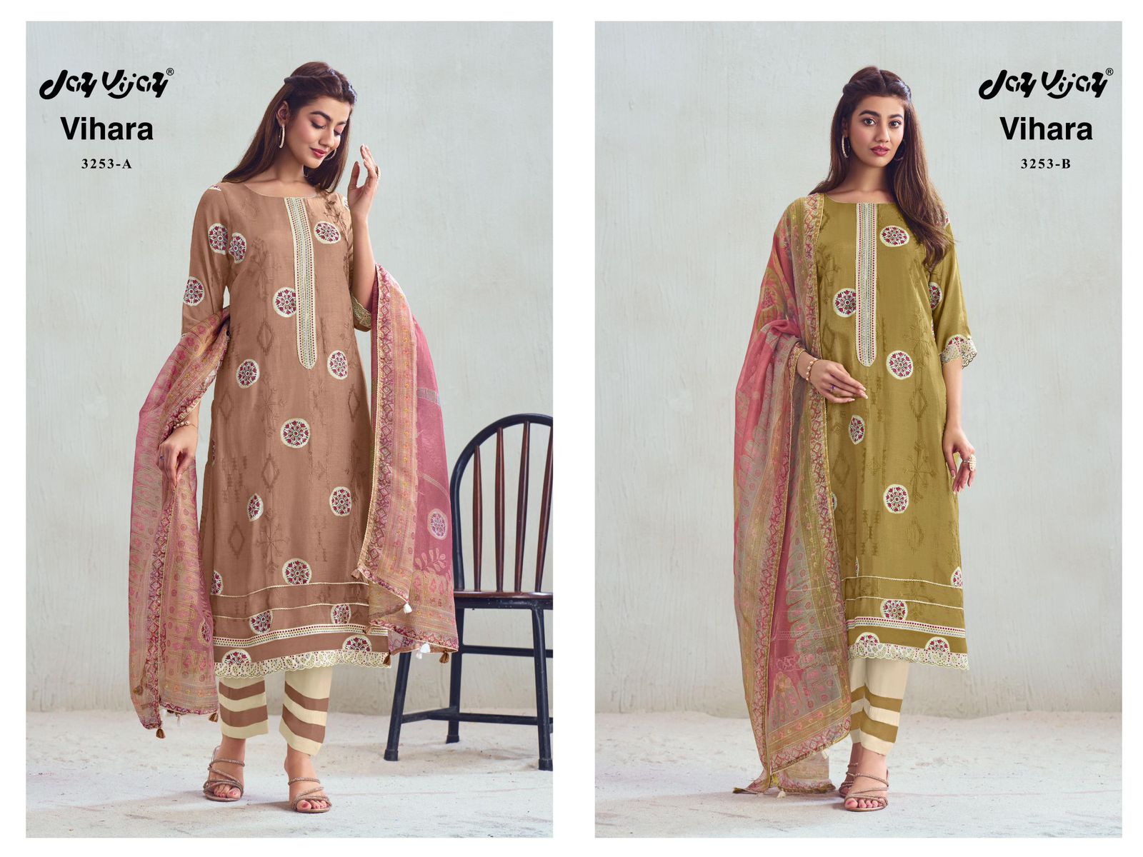 Jay Vijay – VIHARA Premium Designer Suit with Block Print