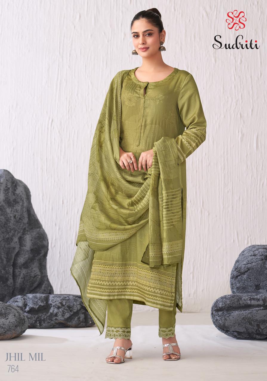 Sahiba Sudriti Jhil Mil – Italian Satin Digital Printed Suit
