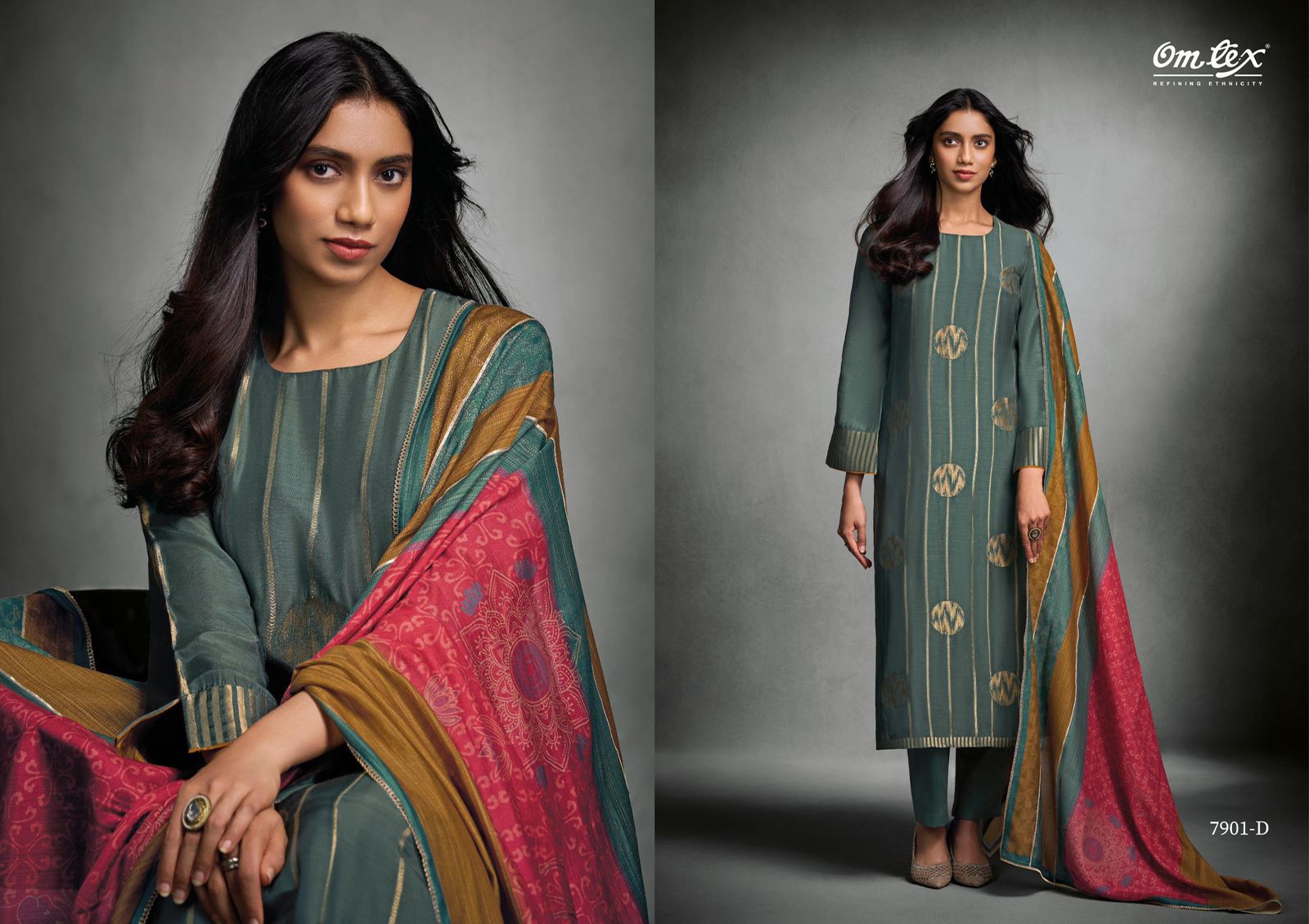 Omtex Tisha Trends Suit Set | Muslin Jacquard