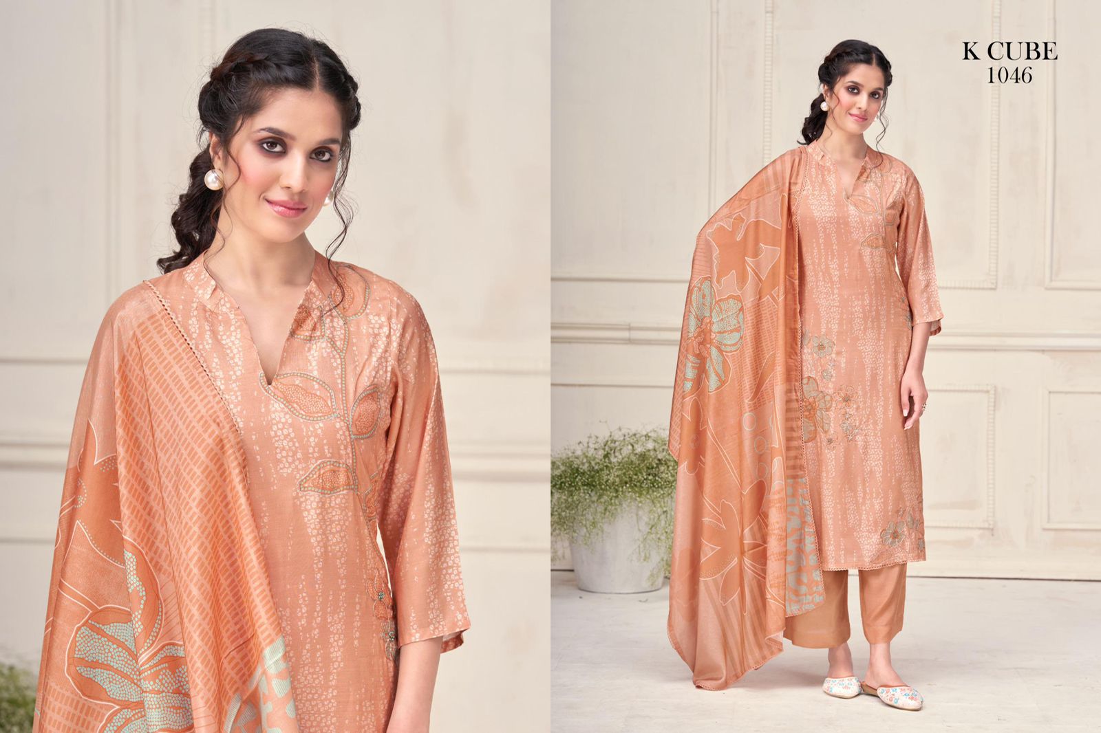 K Cube Manvi - Muslin Silk Digital Print