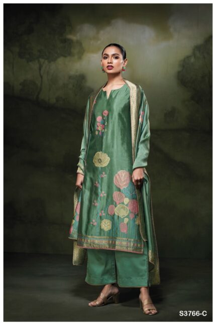 Ganga Hand Embroidery Suit Set