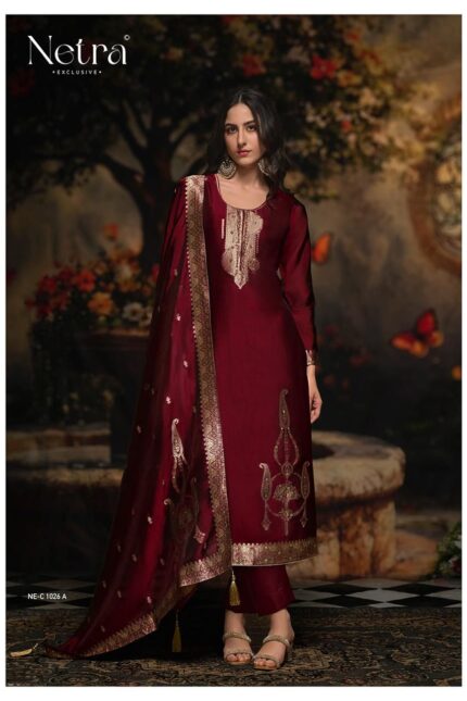 Netra Suits Silk Jacquard