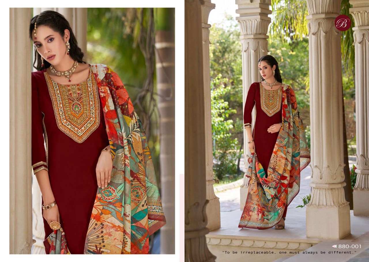 LAMIA by BELLIZA | Jam Cotton Collection | Heavy Handwork