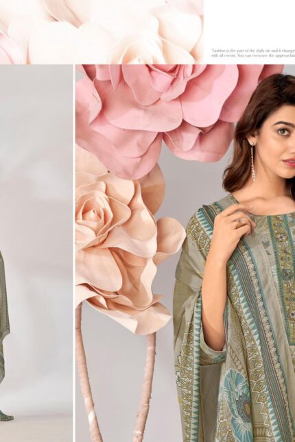 Glossy Embroidered Suit Set