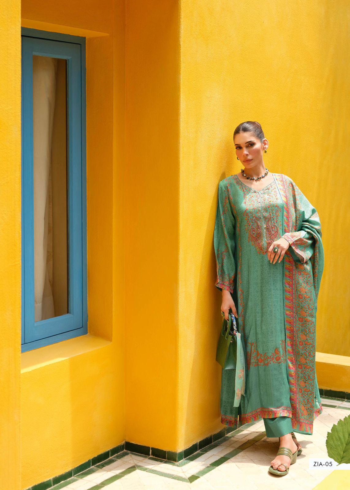Varshaa ZIA – Premium Russian Silk Suit Set with Digital Print