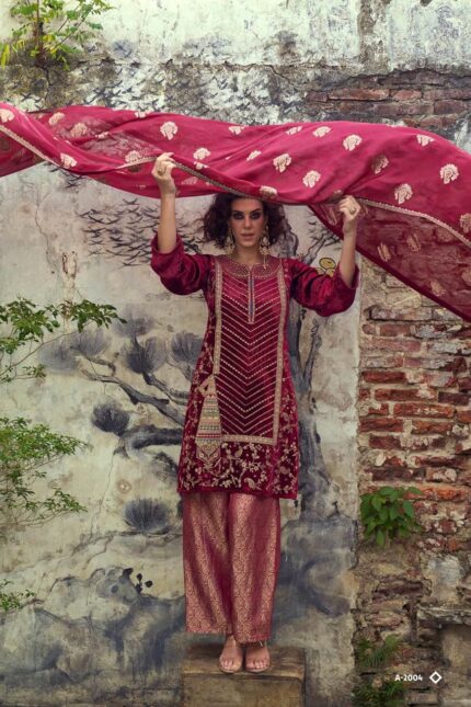 Aiqa Velvet Suit Set