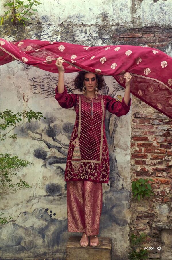 Aiqa Velvet Suit Set