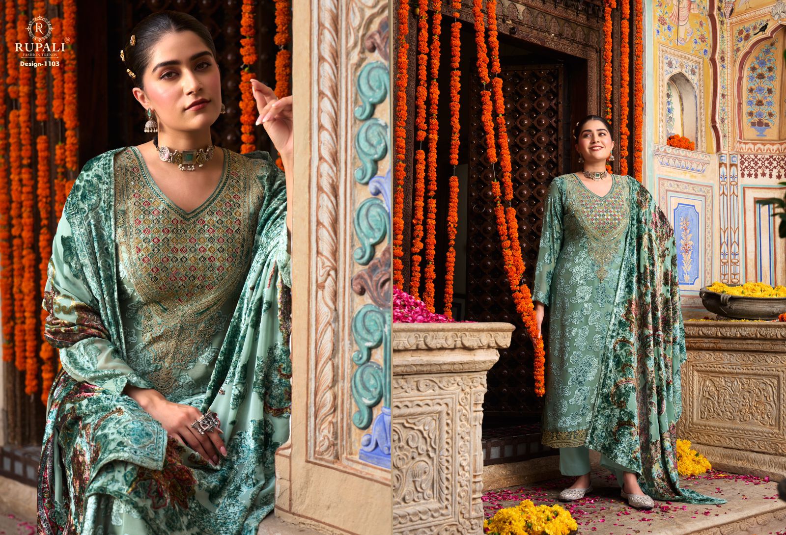 Rupali Fashion Trendz – Paisley Velvet Palachi | Winter Collection