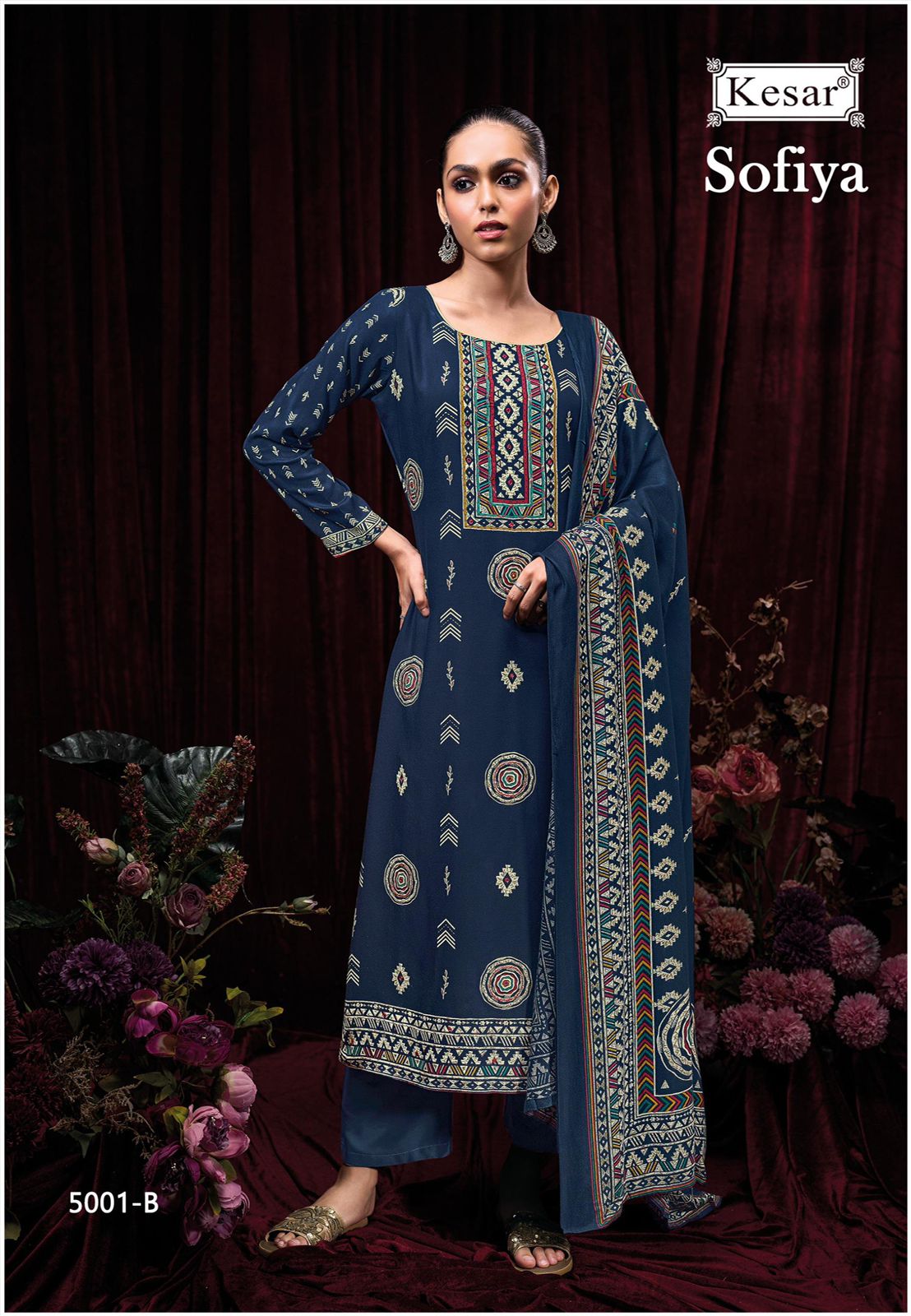 Kesar – SAFIYA Collection |  Elegant Viscose Pashmina Suit