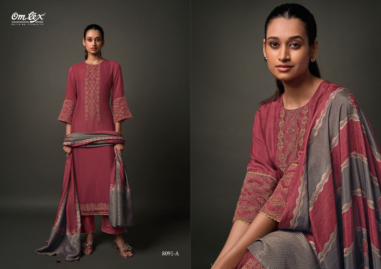Omtex Jinisha – Olivia Silk Embroidered with Handwork